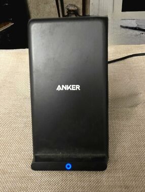 Anker Black PowerWave A2524 Wireless Charging Stand with Blue LED Indicator